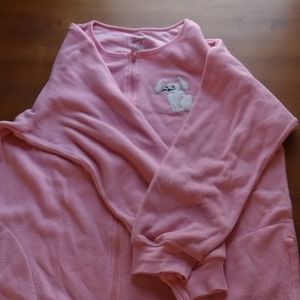 Adult Pink bunny onesie